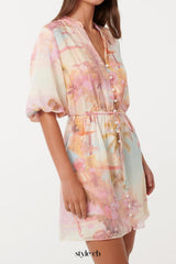 Franny multicolor floral print Mini Dress