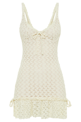 Marietta Cupped Lace Mini Dress - Ivory