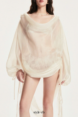 Bada Drape Blouse Two Piece Set