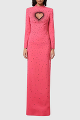 Berenice Heart Cutout  Long Sleeve Maxi Dress