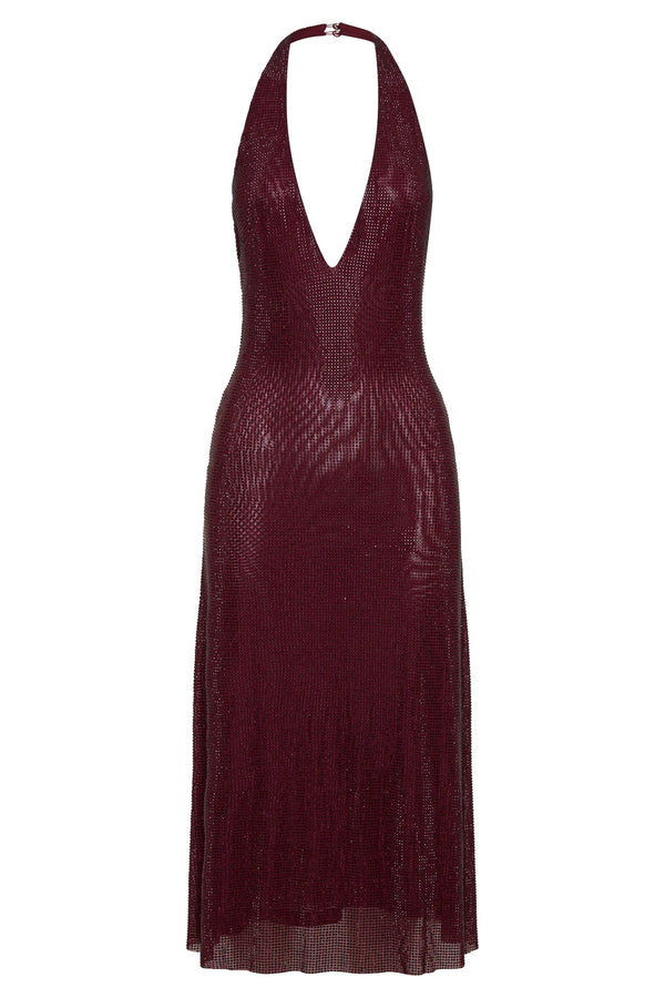 Diamond Halter Neck Midi Dress