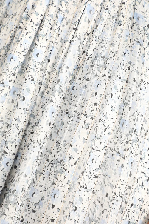 Budding Love White Floral Print Puff Sleeve Cutout Mini Dress