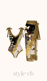 BEIGE BUFFY SWIMWEAR