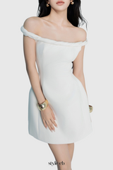 Calwa Off Shoulder Flare Mini Dress