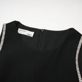Lila crystal embellished cut-out mini dress