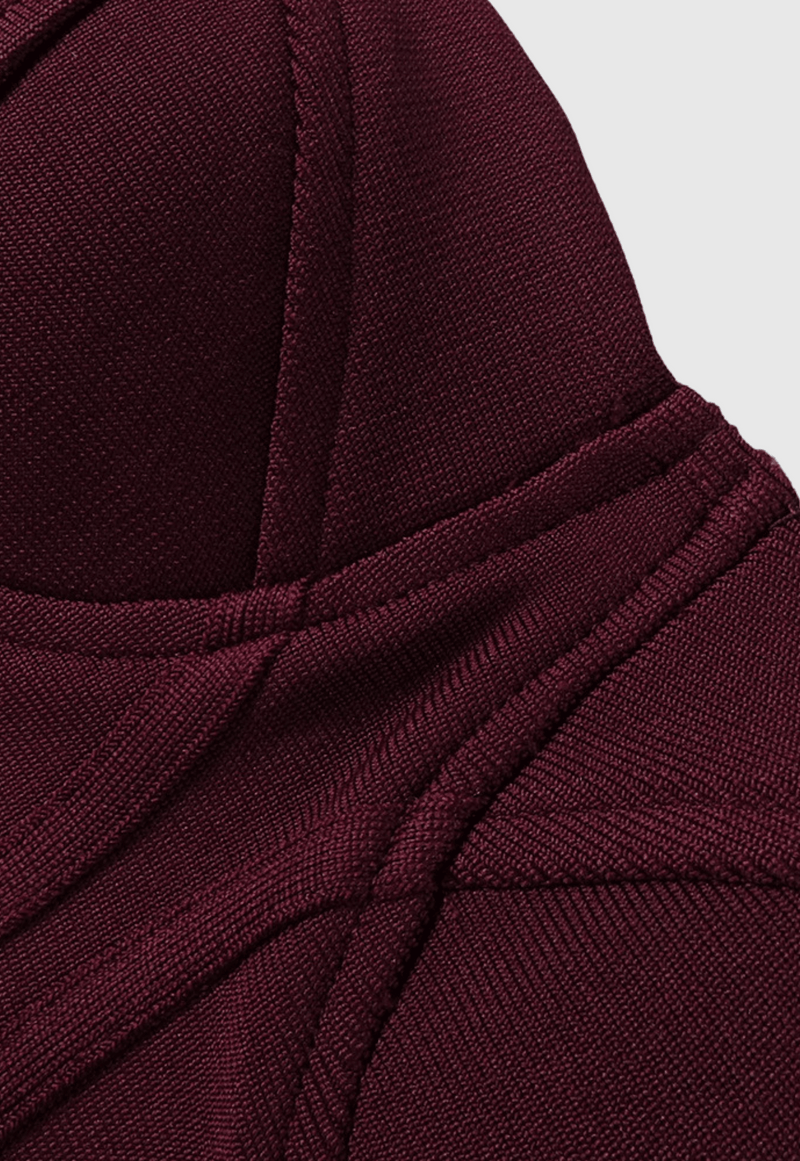 ashley Gradient Fringe Corset Two Piece Bandage Set