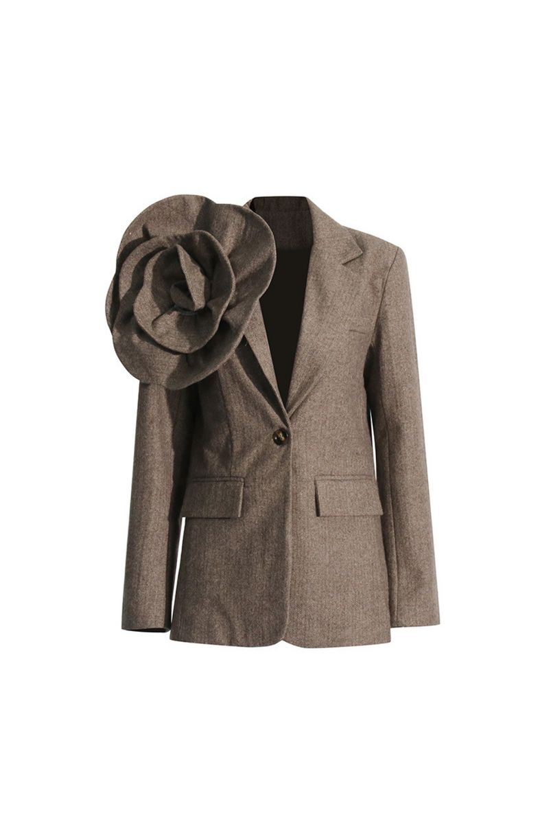 Sada Flower Blazer - Brown