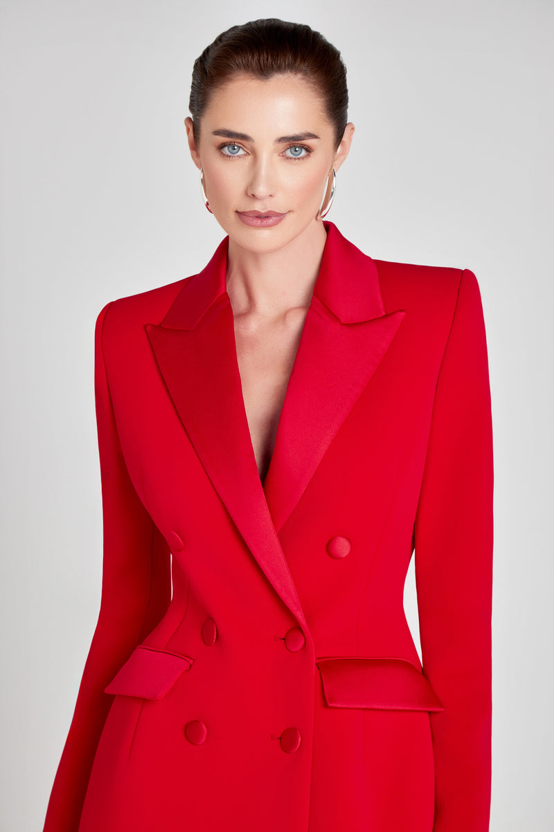 Monica Blazer dress in red