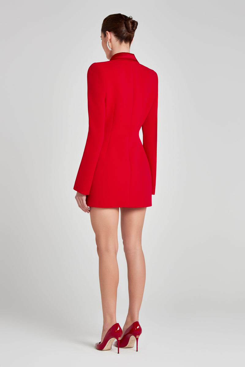 Monica Blazer dress in red