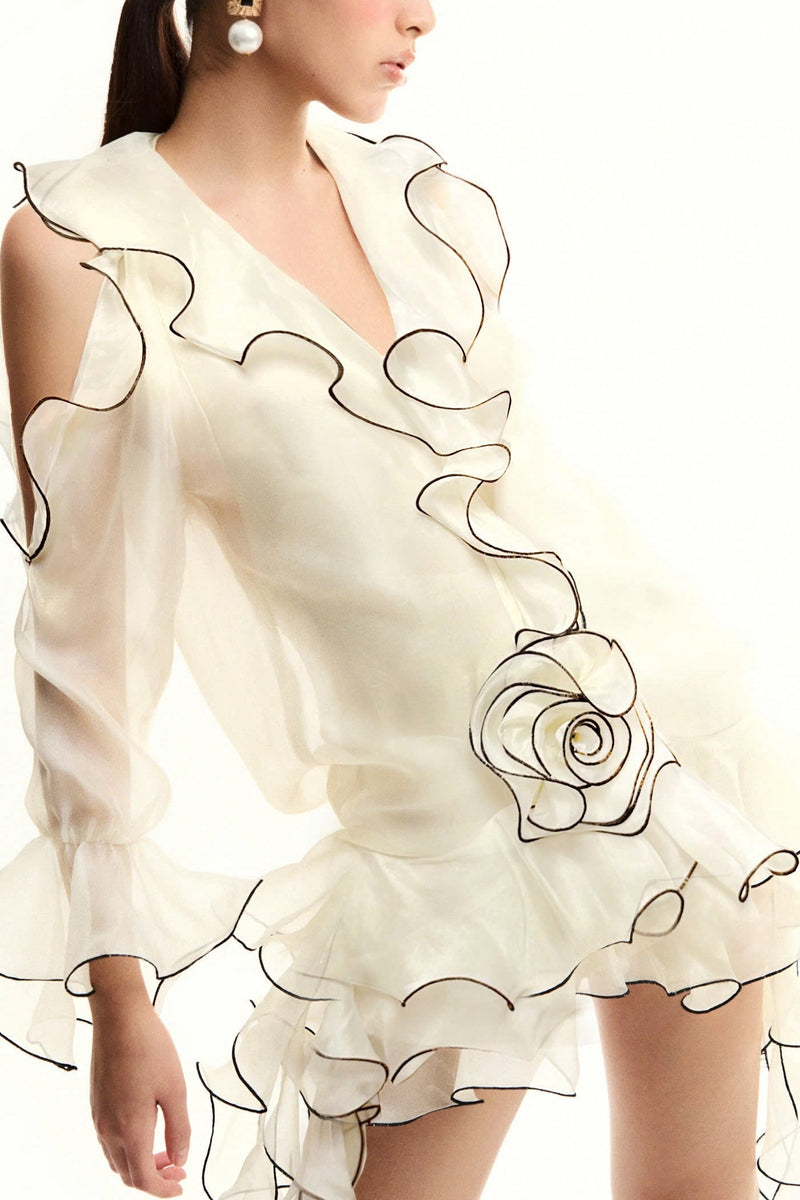 Eavan Ruffle Floral Mini Dress