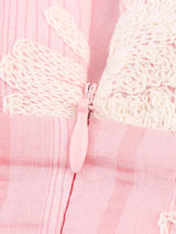 Crochet Sleeveless Backless Maxi Dress In Pink