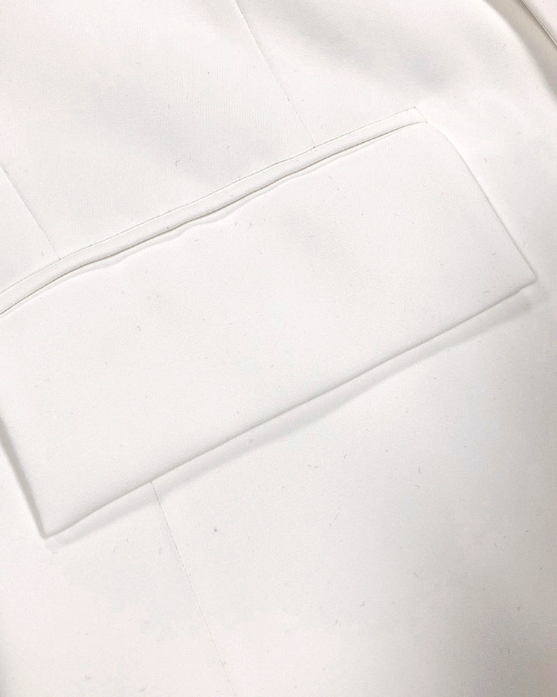 FLORAL EMBELLISHED BLAZER IN WHITE