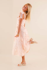 Absolute Elegance 3D Flower Midi Dress