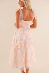 Absolute Elegance 3D Flower Midi Dress