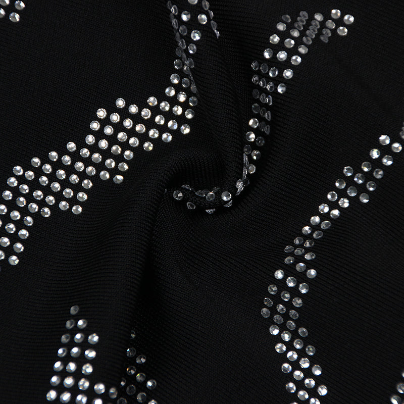 KNIT CRYSTAL MINI DRESS