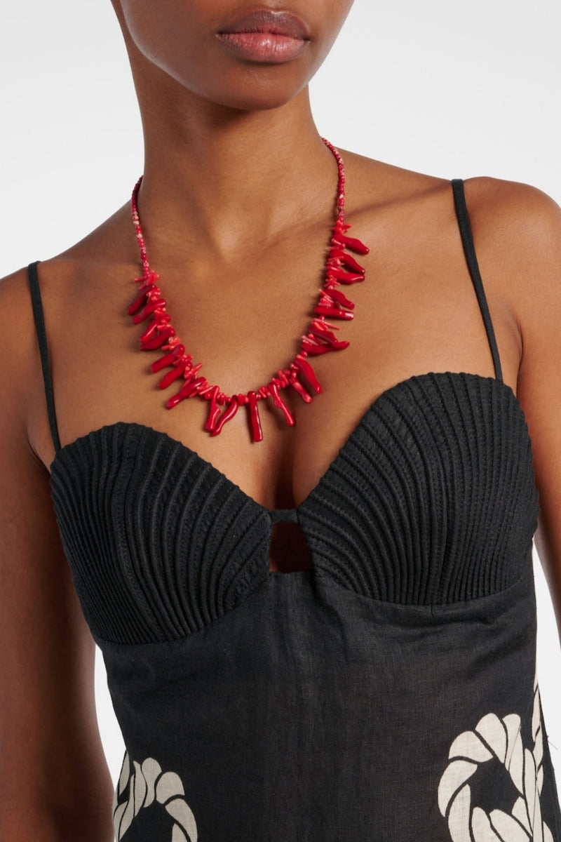 Lawerey Print Linen Maxi Dress