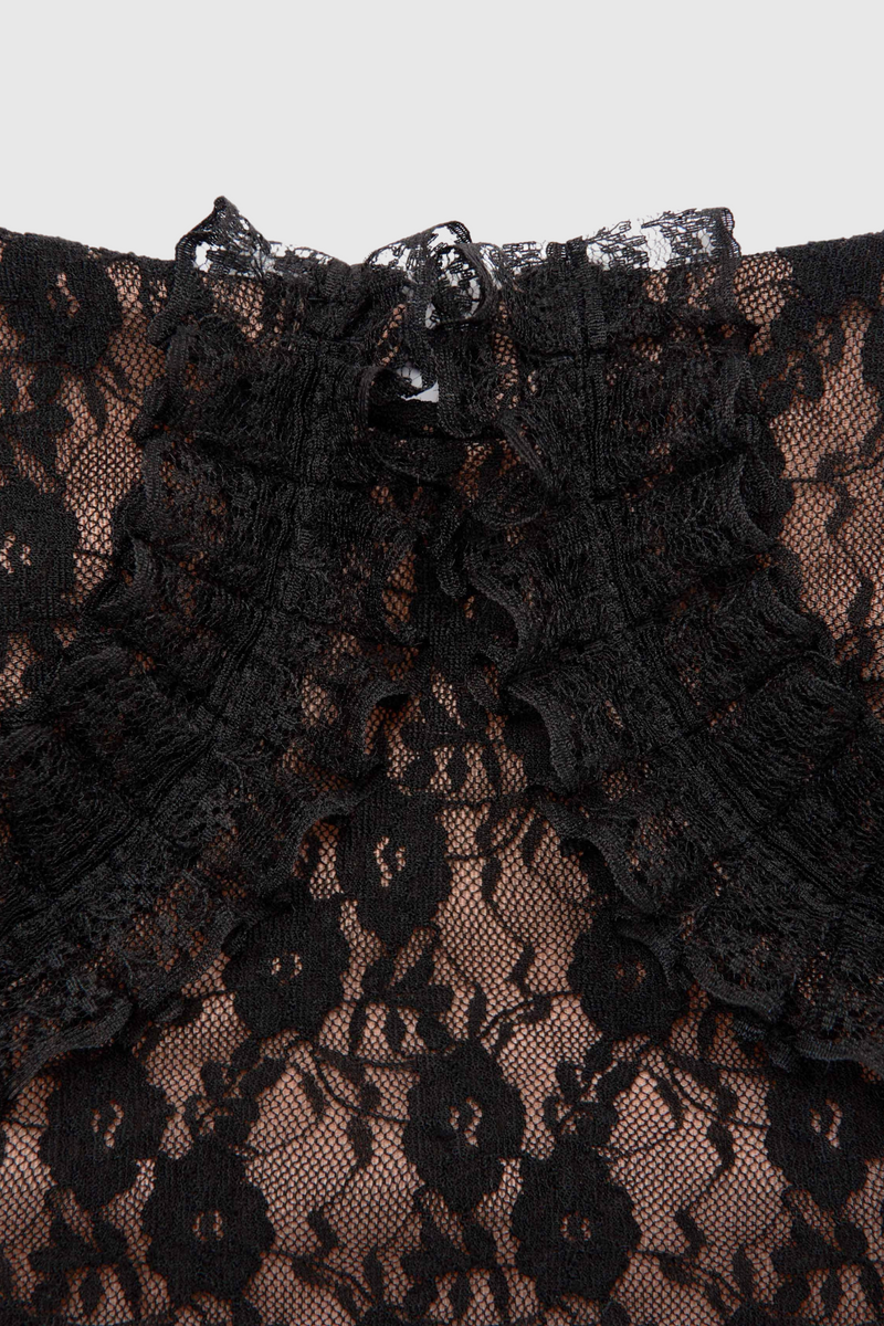 Meghn Lace Ruffle Top