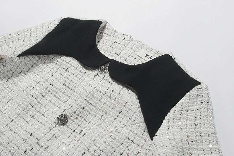 mandy two-tone pleated tulle suit