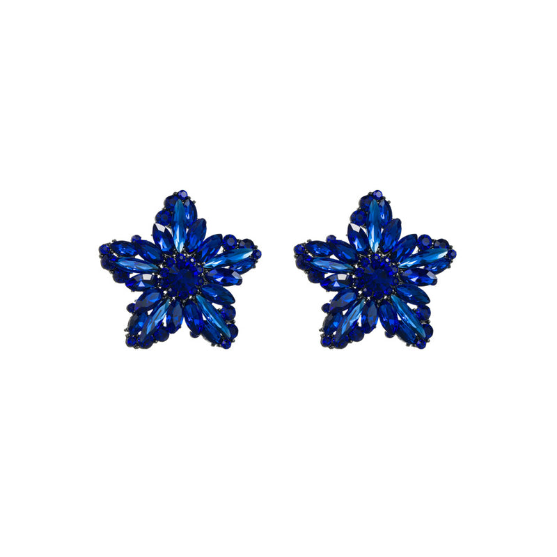 FLOWER RHINESTONE EARRINGS