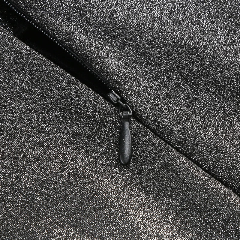 mirabelle halter jumpsuit in black silver