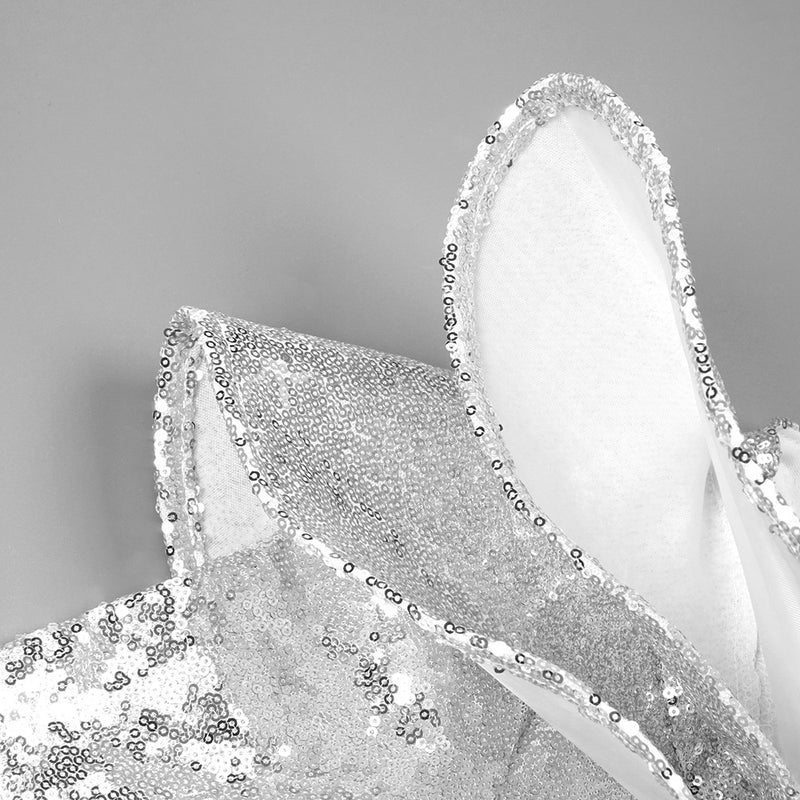 crop top drape skirt set in silver