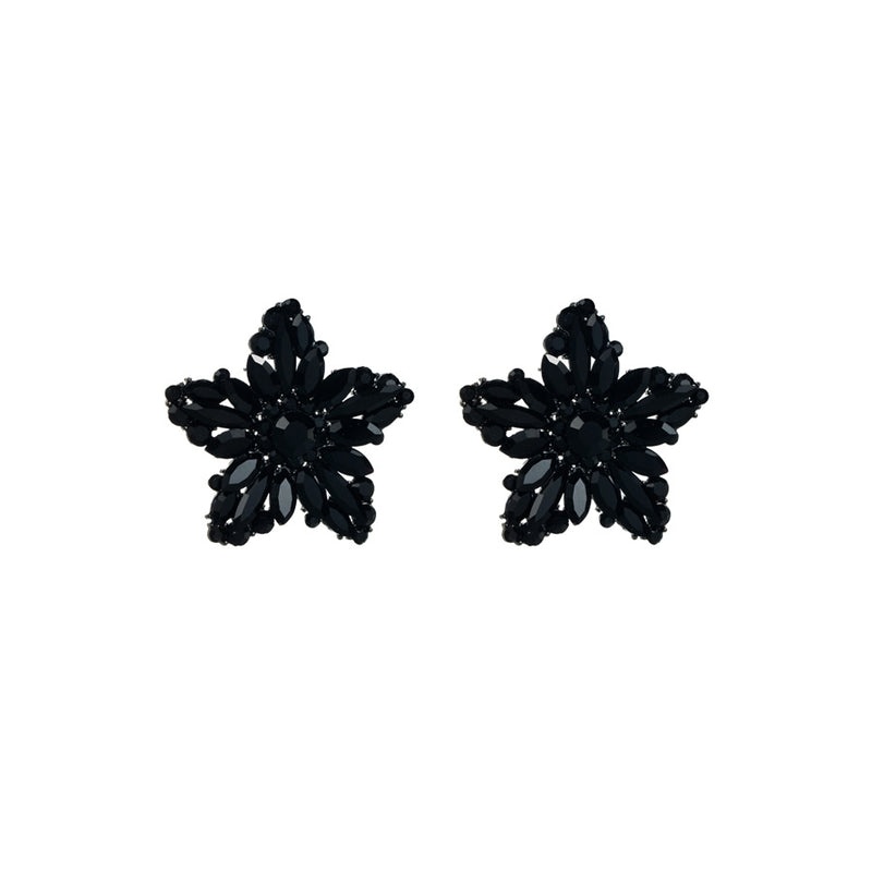 FLOWER RHINESTONE EARRINGS