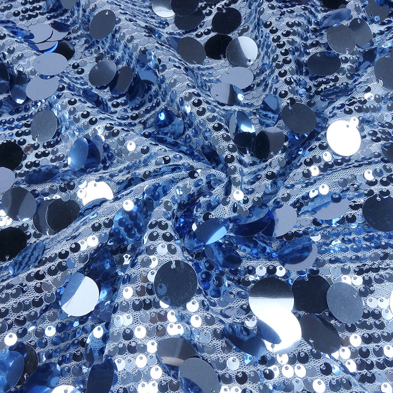 roberta Deep V-Neck Sequin Column Gown in blue