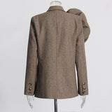 Sada Flower Blazer - Brown