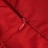 sally ruffle trim strapless mini dress in red