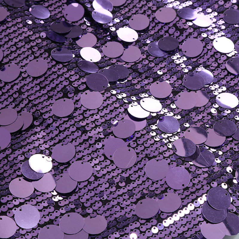 virginia Strappy Sequin Embellished Mini Dress in purple