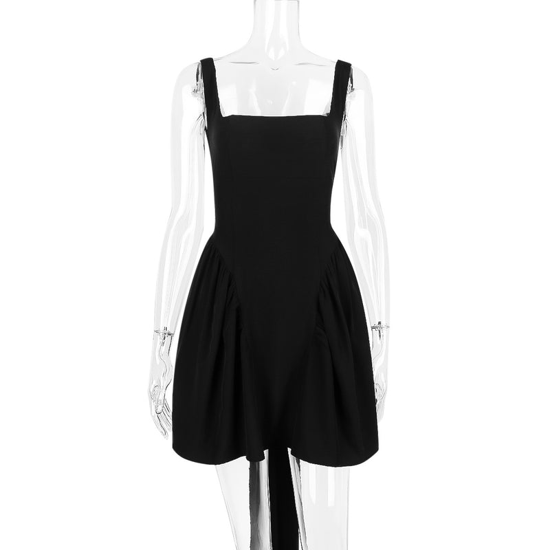 BACKLESS BOW MINI DRESS IN BLACK