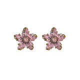 FLOWER RHINESTONE EARRINGS