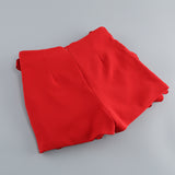 3D FLOWER  EMBELLISHED SKIRT IN RED
