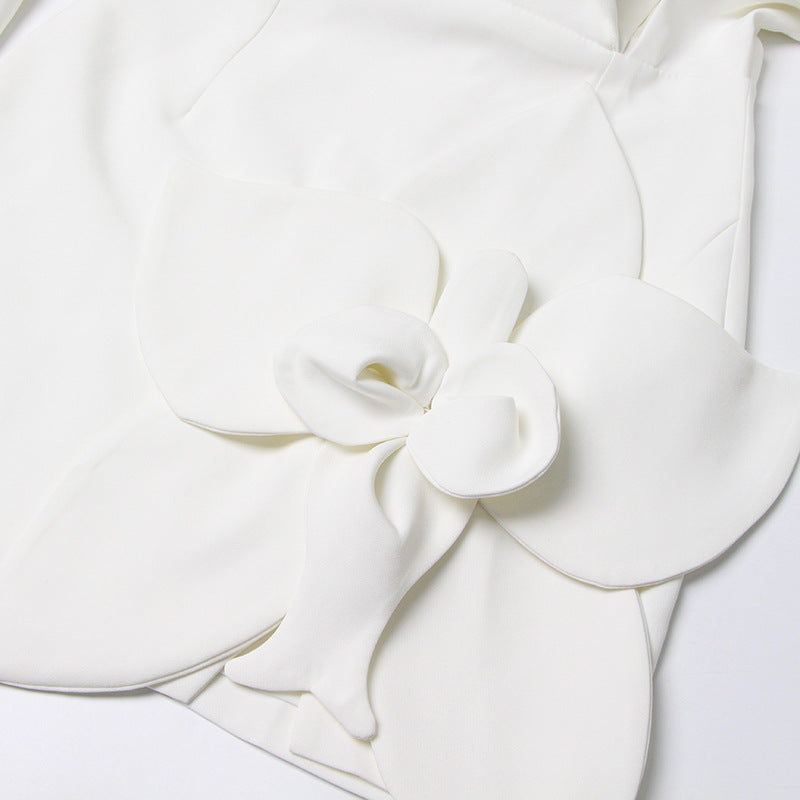 bernice Forina Flower Blazer Dress in white