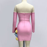 Eigra 3d Flower Tube Top Mini Dress