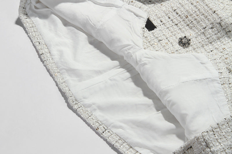 mandy two-tone pleated tulle suit