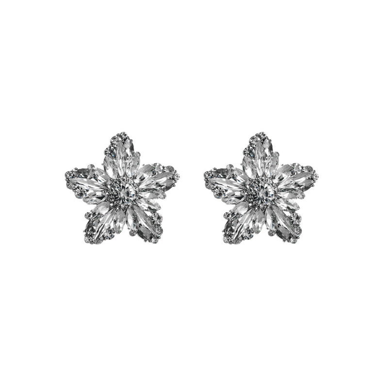 FLOWER RHINESTONE EARRINGS