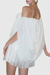 Odruta Off Shoulder Draped Top in White
