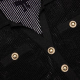 adelaide Black Bow Crochet Midi Dress