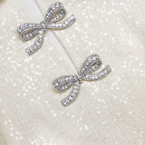 deirdre Cream Boucle Bow Mini Dress