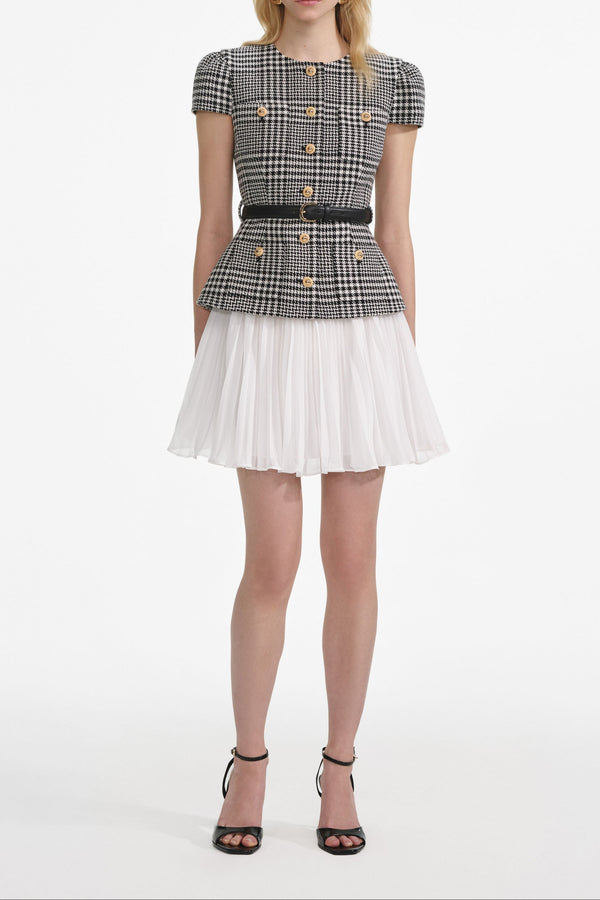 Houndstooth Mini Dress