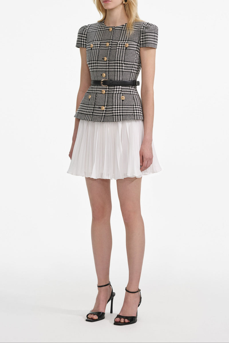 Houndstooth Mini Dress