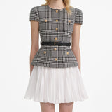 Houndstooth Mini Dress