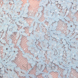 carol lace flared midi skirt in blue