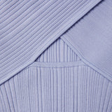 Blue Knit Lace cutout Mini Dress