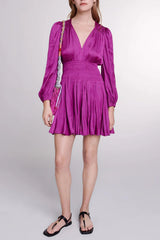Short satin-look dress
