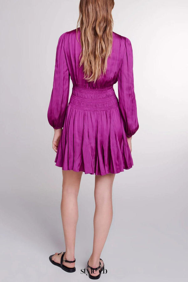 Short satin-look dress