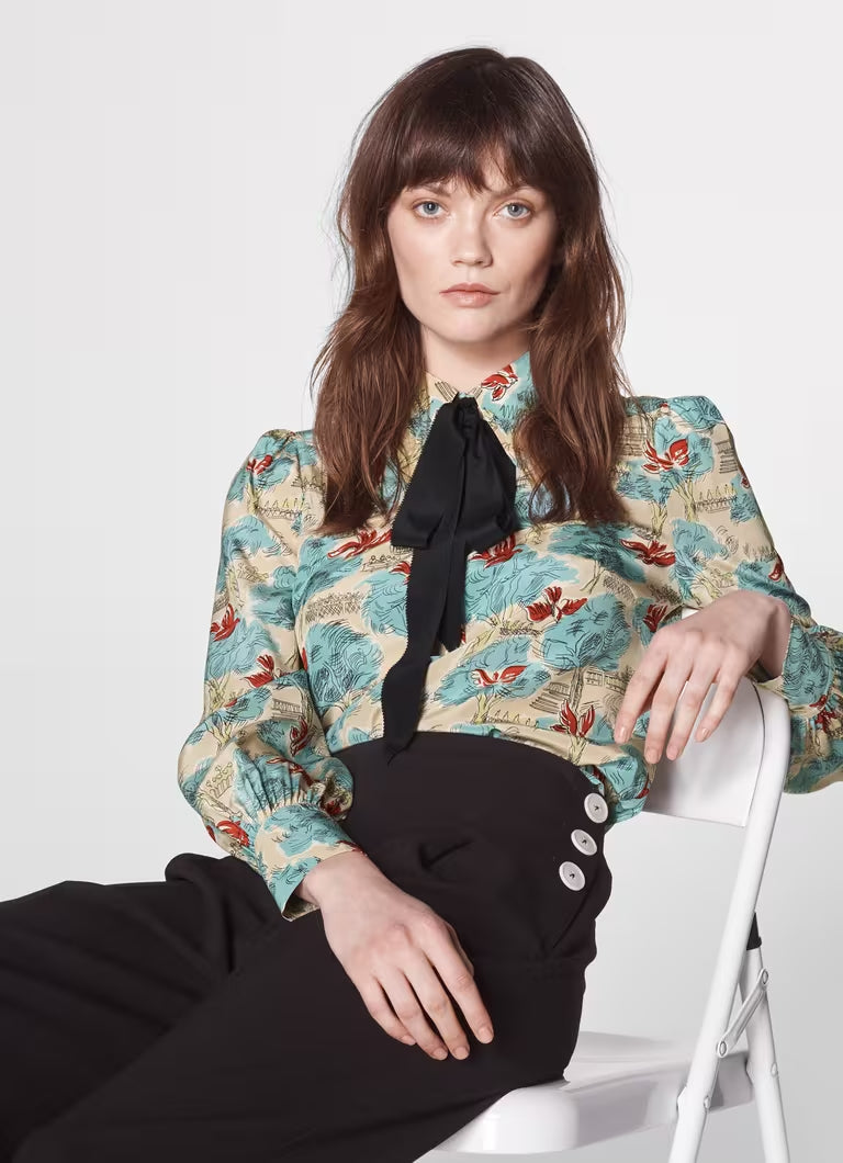 Sonya Tuileries Print Silk Shirt