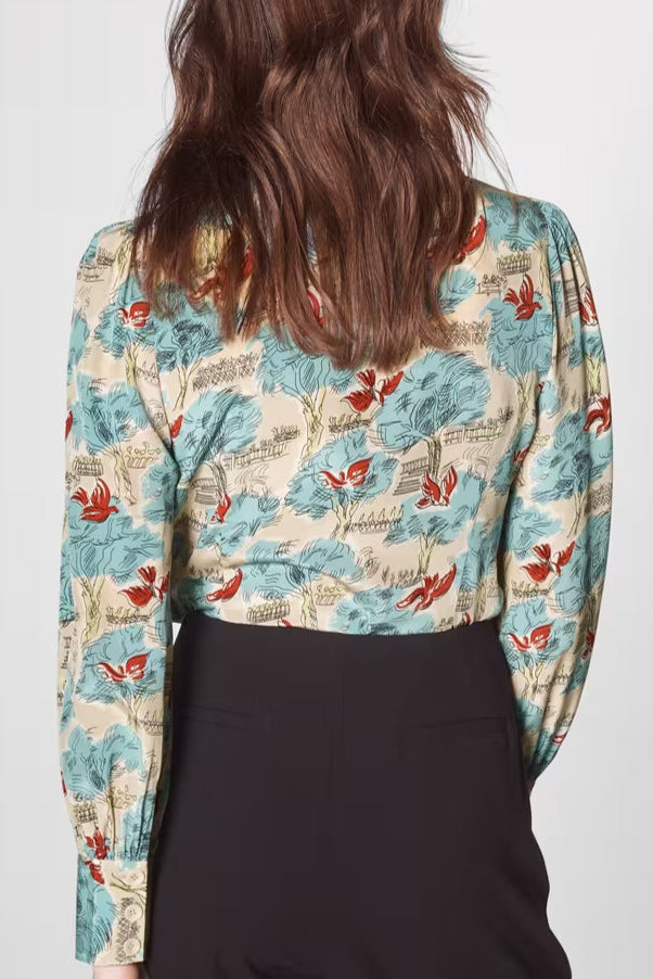 Sonya Tuileries Print Silk Shirt
