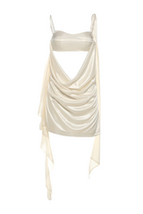 Teada Cutout Drape Mini Dress